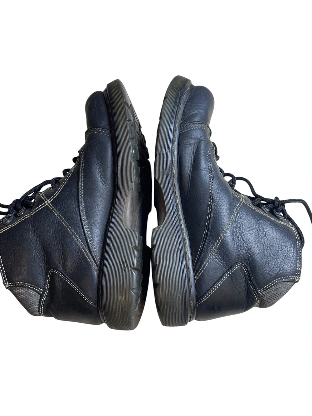 Dr. Martens Black Leather Lace-Up Ankle Boots Vtg work line 11011